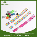 Pulseiras de tecido personalizado wristbands amostra livre evento woven